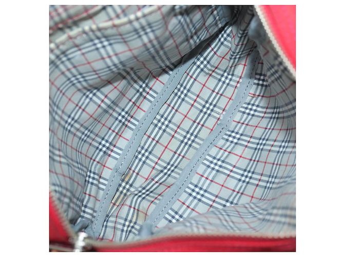 Burberry Borsa a spalla in nylon rosso Auth ti2117 - vista 17