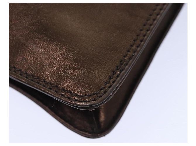 Borsa a spalla CHANEL in pelle bronzo oro CC Auth 93241 D'oro - vista 13