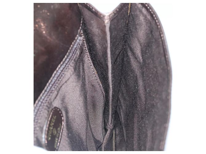 Borsa a spalla CHANEL in pelle bronzo oro CC Auth 93241 D'oro - vista 18