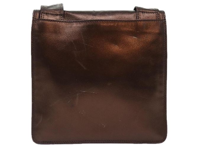 Borsa a spalla CHANEL in pelle bronzo oro CC Auth 93241 D'oro - vista 3