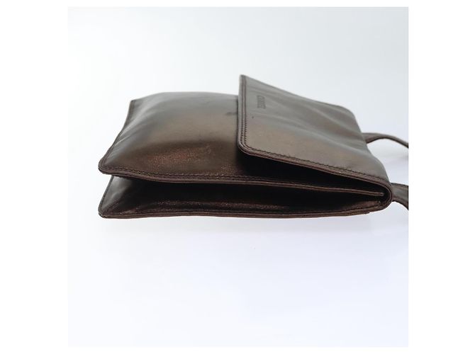 Borsa a spalla CHANEL in pelle bronzo oro CC Auth 93241 D'oro - vista 4