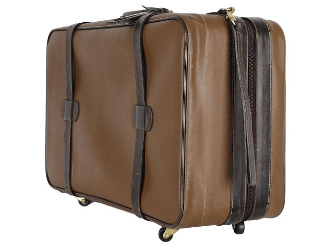 Trussardi Vintage-Ledergepäck Braun - Ansicht 3
