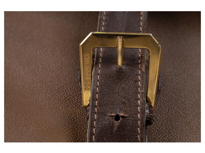 Großes Ledergepäck von Trussardi Braun - Ansicht 7