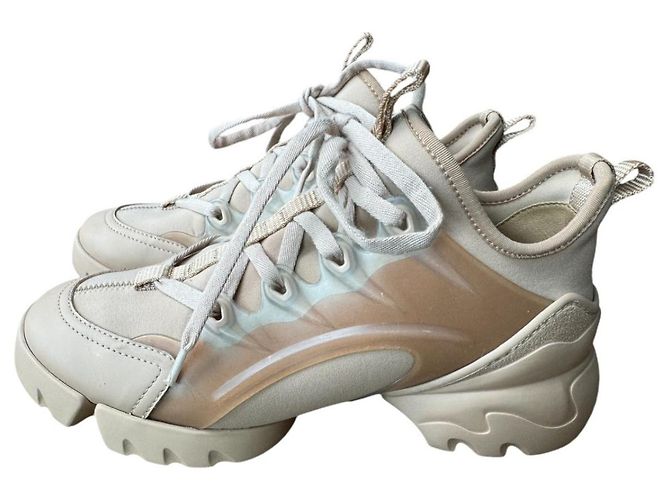 Sneakers Christian Dior D-connect beige - vista 2