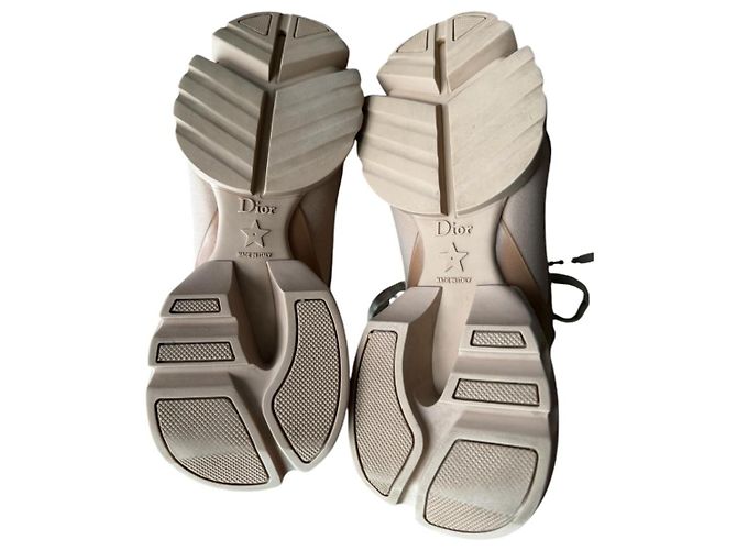 Sneakers Christian Dior D-connect beige - vista 5