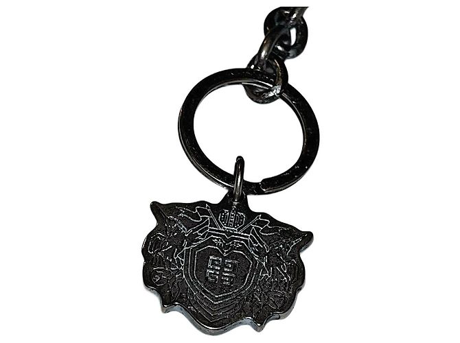 Authentic Givenchy Silver Plated 4G Emblem Key Ring Chain Silver hardware - view 4