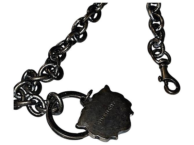Authentic Givenchy Silver Plated 4G Emblem Key Ring Chain Silver hardware - view 5