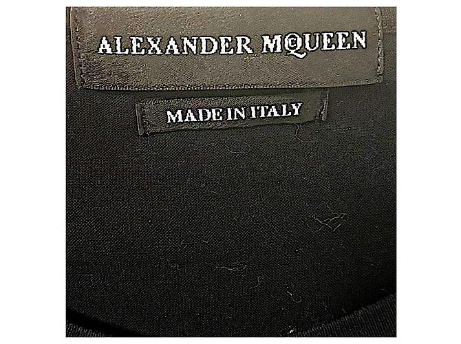 Authentic Alexander McQueen Black Striped Skull Tee - view 3