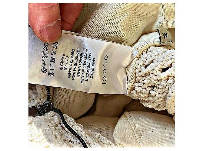 Botines cortos de algodón raro con acento de web Gucci 23 SS auténticos Blanco - vista 9