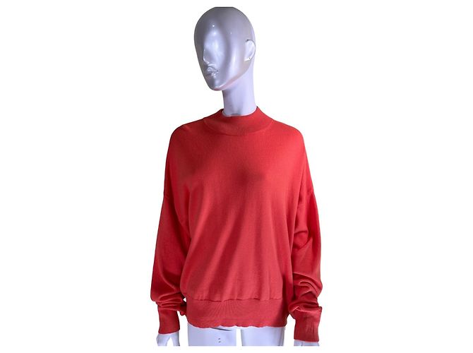 & Other Stories Pullover Orange Koralle Baumwolle Wolle L - Ansicht 2
