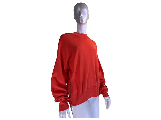 & Other Stories Pullover Orange Koralle Baumwolle Wolle L - Ansicht 3