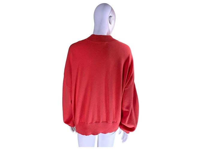 & Other Stories Pullover Orange Koralle Baumwolle Wolle L - Ansicht 5