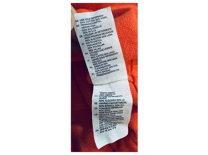 & Other Stories Pullover Orange Koralle Baumwolle Wolle L - Ansicht 7