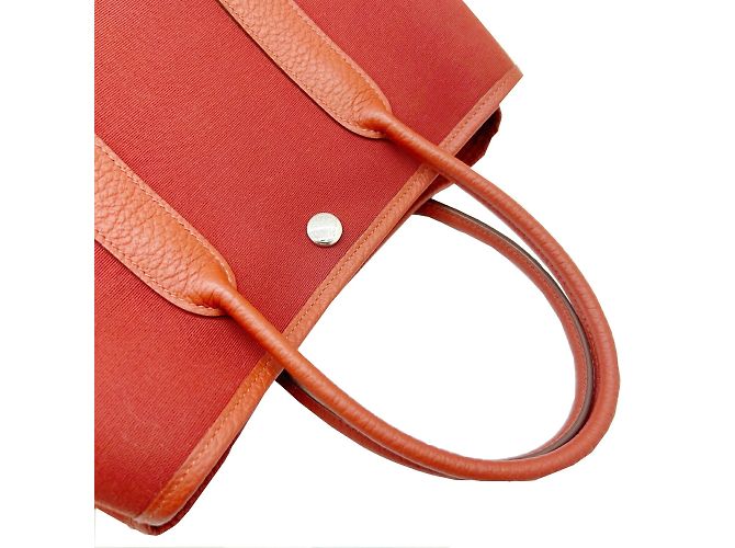 Hermès Borsa Tote TPM Hermes Garden Rosso - vista 7