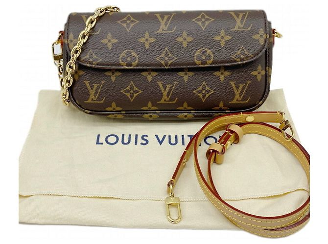 Ivy Louis Vuitton Monogram Brieftasche mit Kette Braun - Ansicht 17