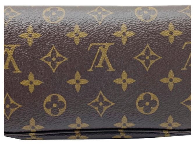 Ivy Louis Vuitton Monogram Brieftasche mit Kette Braun - Ansicht 3
