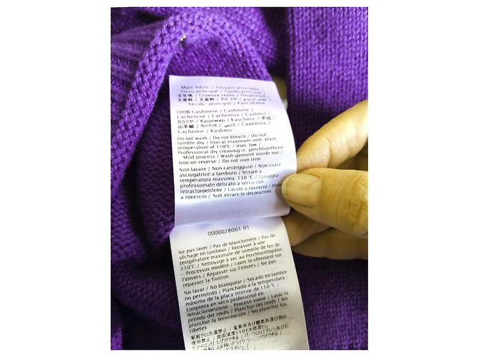Valentino Garavani Kurzer violetter Kaschmirpullover Lila - Ansicht 6
