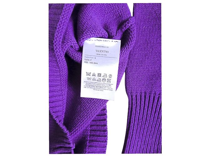Valentino Garavani Kurzer violetter Kaschmirpullover Lila - Ansicht 7