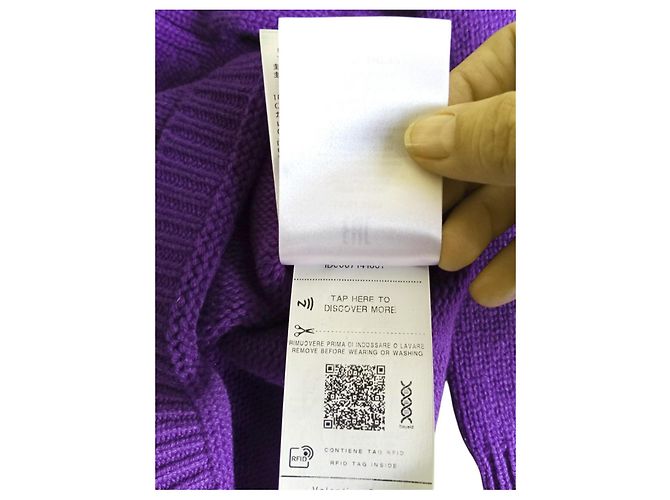 Valentino Garavani Kurzer violetter Kaschmirpullover Lila - Ansicht 8