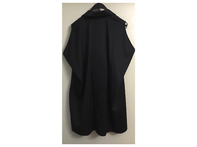 Mm6 Kleid aus schwarzer Wolle - Ansicht 2