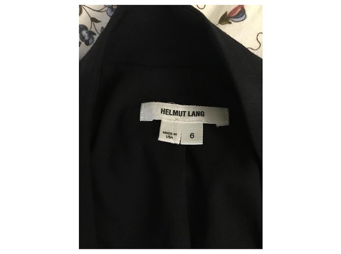 Conjunto de saia e casaco preto de lã Helmut Lang - vista 10