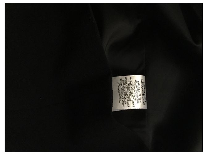 Conjunto de saia e casaco preto de lã Helmut Lang - vista 14