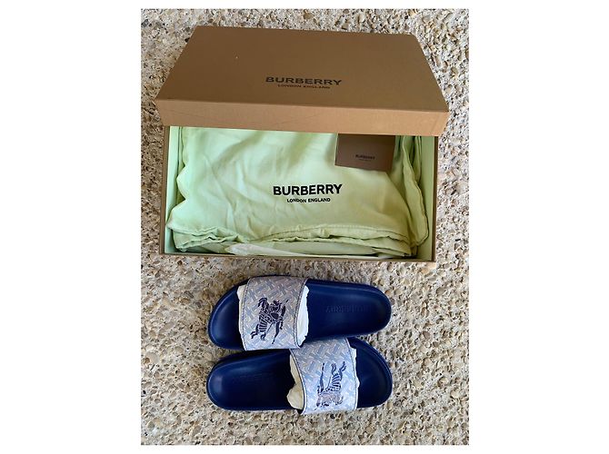 Chanclas Burberry monograma londinense Azul - vista 2