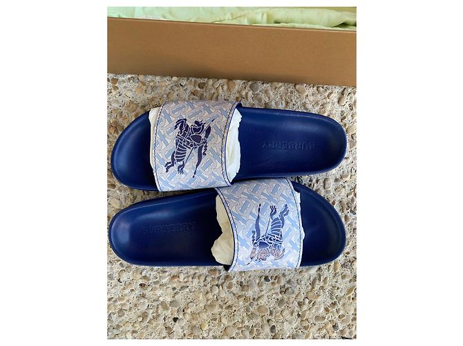 Chanclas Burberry monograma londinense Azul - vista 3