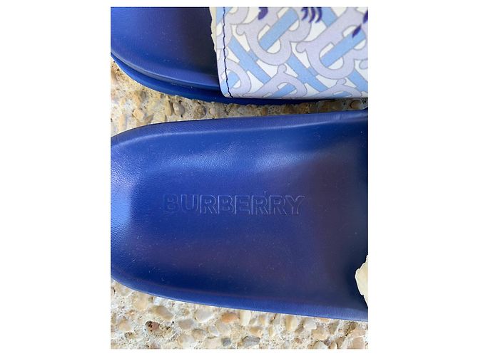 Chanclas Burberry monograma londinense Azul - vista 4