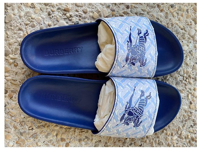Chanclas Burberry monograma londinense Azul - vista 5
