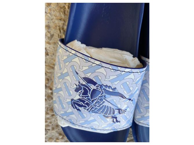Chanclas Burberry monograma londinense Azul - vista 6