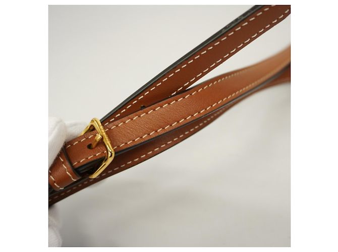 Céline Borsa a spalla in pelle marrone Celine - vista 10