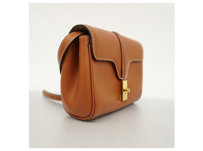 Céline Borsa a spalla in pelle marrone Celine - vista 2