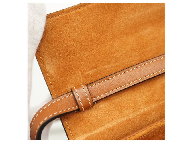 Céline Borsa a spalla in pelle marrone Celine - vista 6