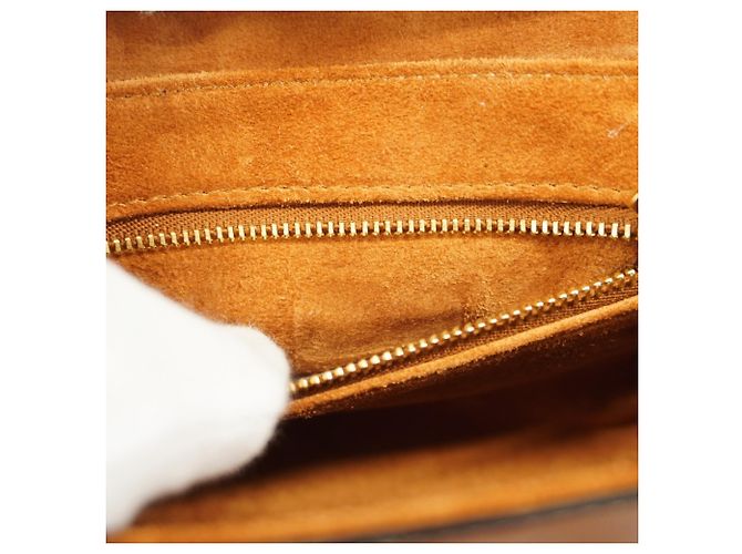 Céline Borsa a spalla in pelle marrone Celine - vista 8
