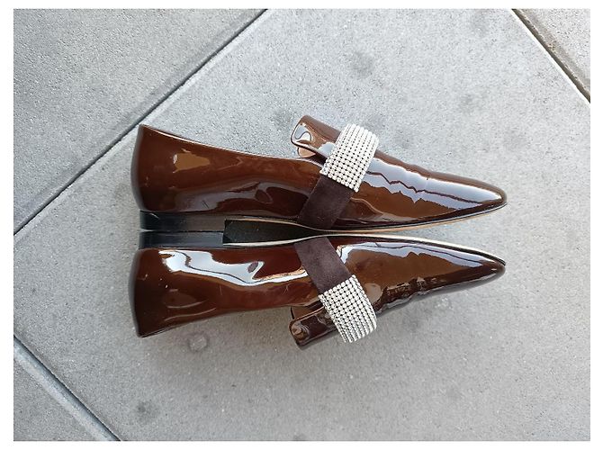 Mocasines Christopher Kane Burdeos Cuero Charol Strass Swarovski - vista 5