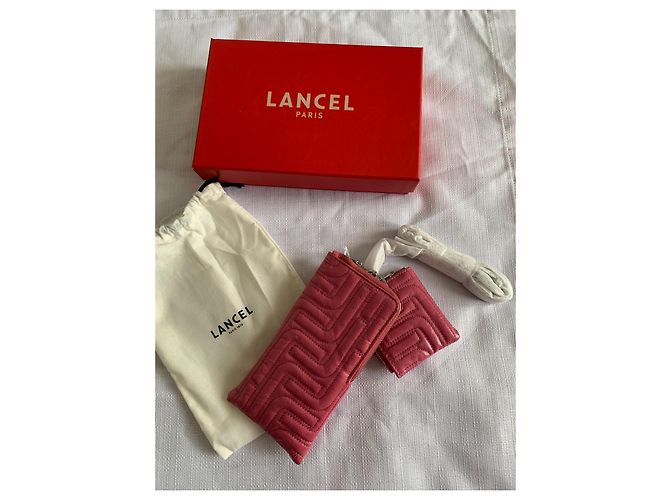 Pochette per telefono Lancel Midi-Minuit in pelle trapuntata rosa - vista 2