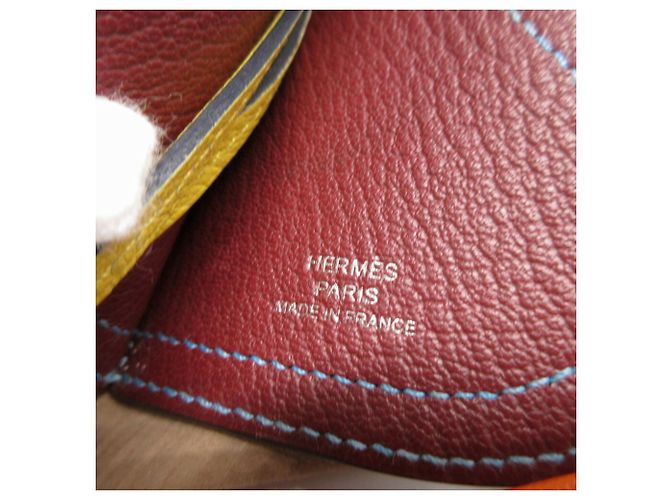 Hermès Llave charm de bolsa Hermes Camayle Epsom Gold Lime Azur O Azul Dorado - vista 6
