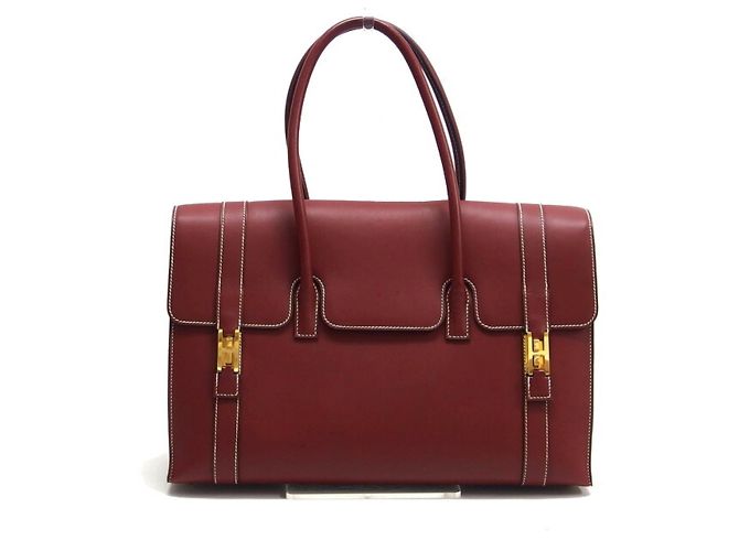 Hermès Borsa Hermes Drag 2 37 in Bordeaux Bordò - vista 2