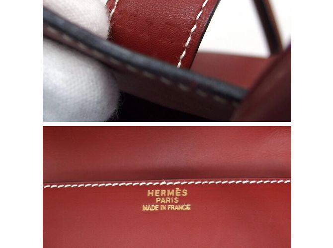 Hermès Borsa Hermes Drag 2 37 in Bordeaux Bordò - vista 5