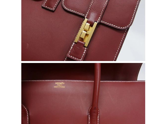 Hermès Borsa Hermes Drag 2 37 in Bordeaux Bordò - vista 7