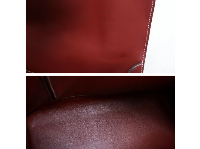 Hermès Borsa Hermes Drag 2 37 in Bordeaux Bordò - vista 9
