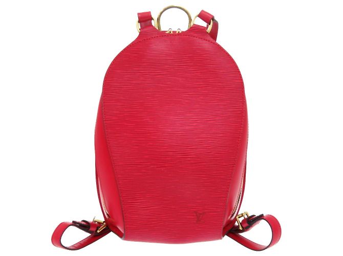 Zaino Mabillon Epi Louis Vuitton in rosso castigliano - vista 2
