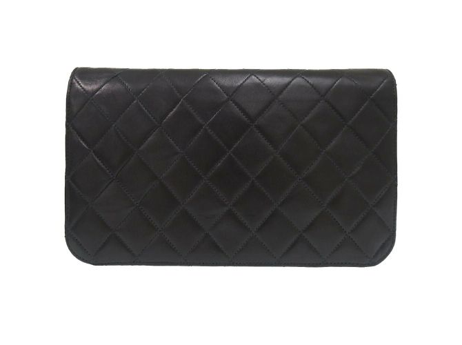 Chanel Schultertasche aus gestepptem Lammleder Schwarz - Ansicht 3