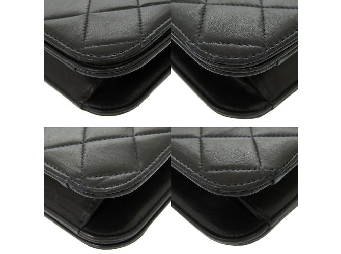Chanel Schultertasche aus gestepptem Lammleder Schwarz - Ansicht 5