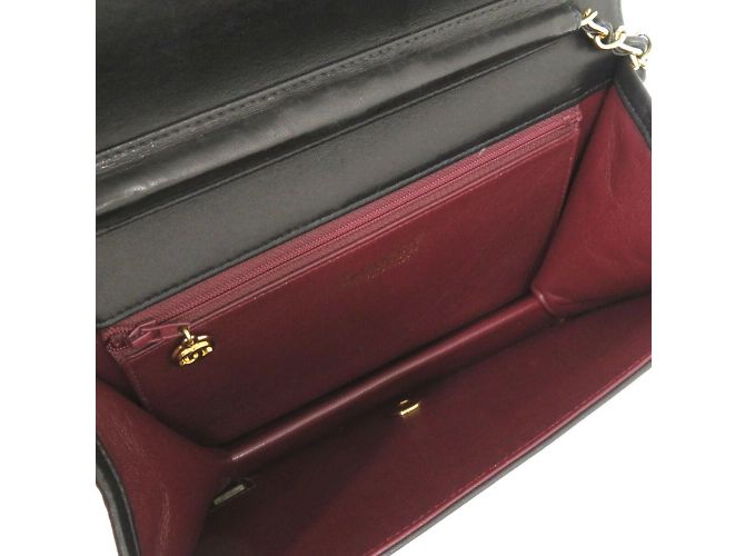 Chanel Schultertasche aus gestepptem Lammleder Schwarz - Ansicht 7
