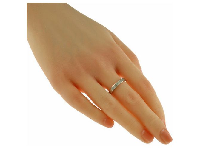 Tiffany & Co Anello piatto Tiffany in platino 950 - vista 2