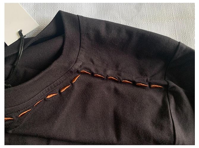 Camiseta Coach de algodón negro con bordado bronce - vista 10