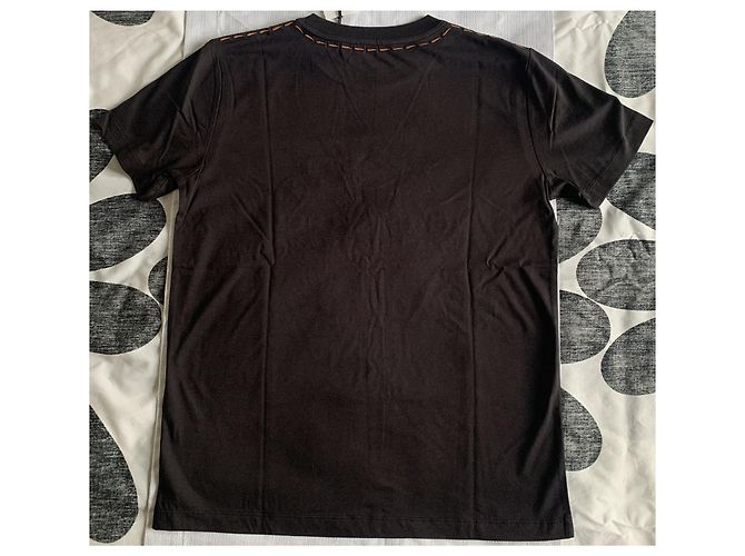 Camiseta Coach de algodón negro con bordado bronce - vista 8