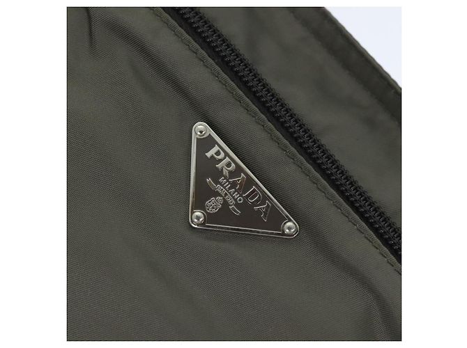 PRADA Schultertasche Nylon Grau Silber Authentisch ep5770 Braun - Ansicht 18